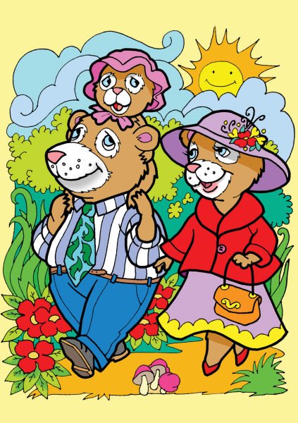 Art Puzzle Tavşanlar Ve Ayi Ailesi 35+60 Parça 4498