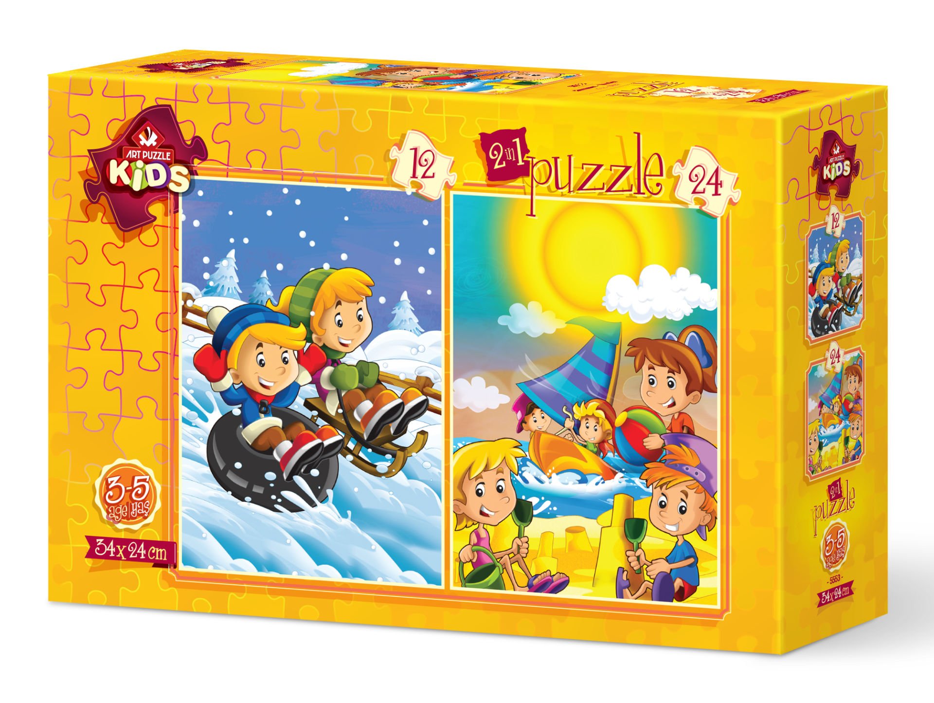 Art Puzzle Yaz Kış 12+24 Parça 5553