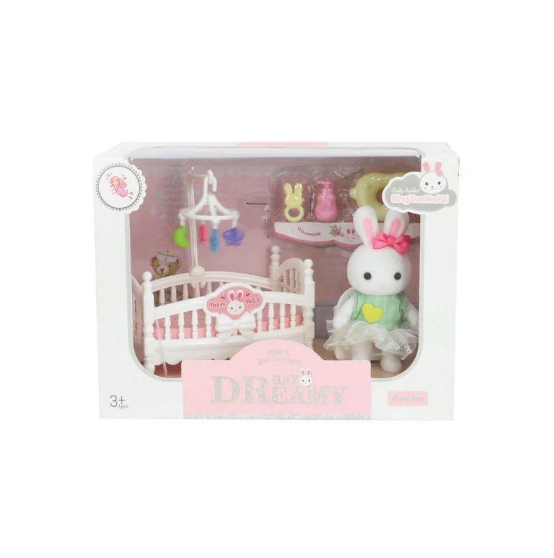 Mega Mini Tavşan Aksesuarlı Bebek Odası Set BIG203