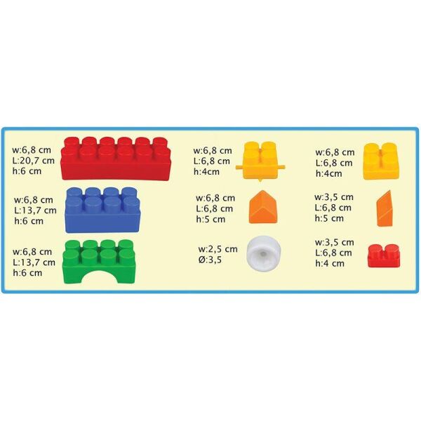 Pilsan Jumbo Sihirli Bloklar 60 Parça 03227
