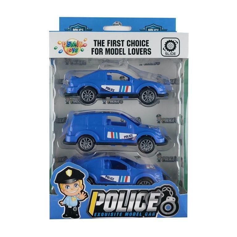 Demir 3 Lü City Polis İtfaiye Asker Araç Set