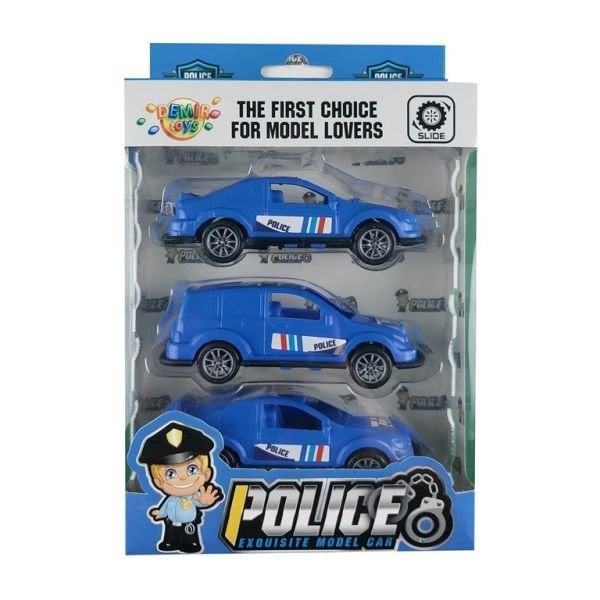 Demir 3 Lü City Polis İtfaiye Asker Araç Set
