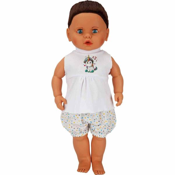 Sunman Saçlı Sesli Lila Bebek 60 Cm S02060011