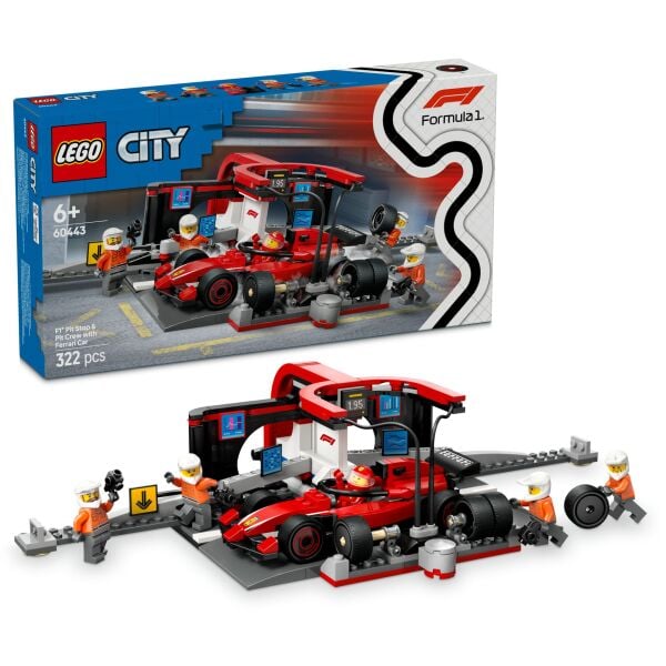 Lego City Ferrari Arab. F1 Pit Stop Ve Pit Ekibi