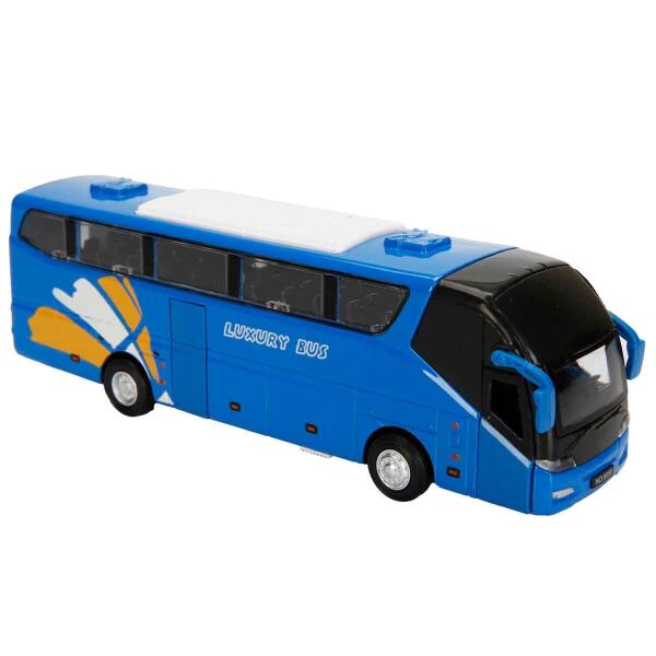 Sunman Sesli ve Işıklı Die Cast Çek Bırak Otobüs 19 cm