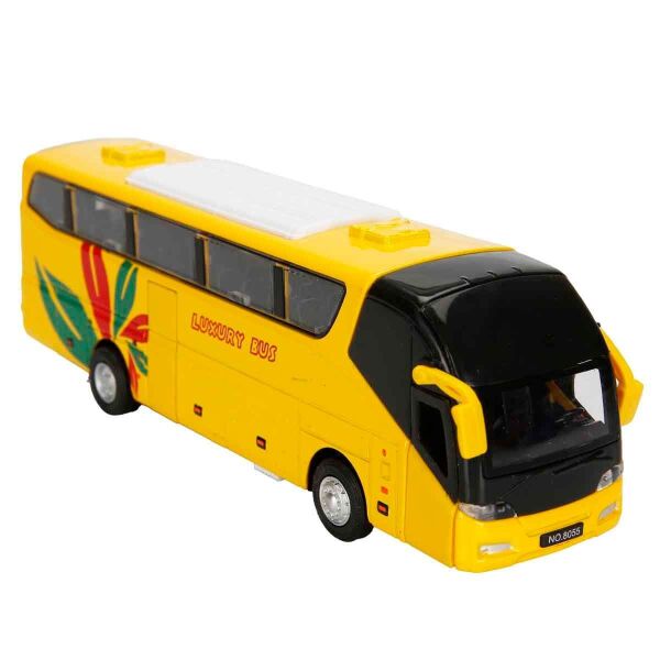 Sunman Sesli ve Işıklı Die Cast Çek Bırak Otobüs 19 cm