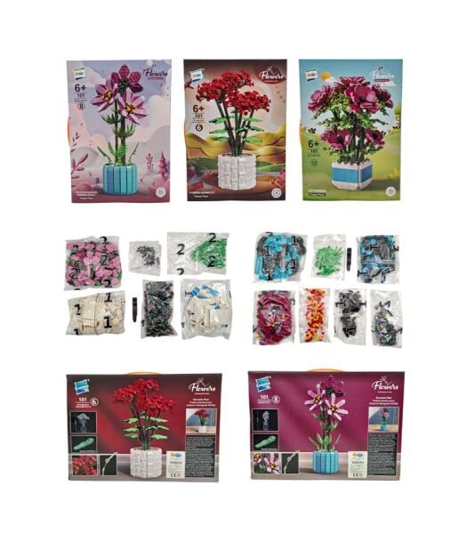 Duman Kutuda Saksılı Çiçekli Lego 3 Ast