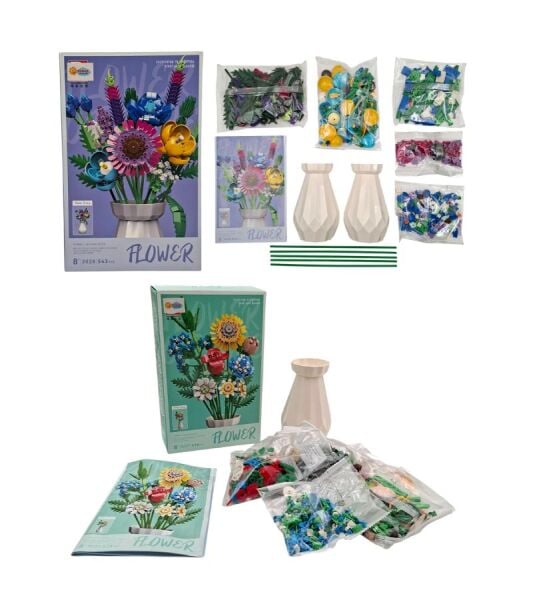 Duman Kutuda Saksılı Çiçekli Lego 3 Ast 3027 3028