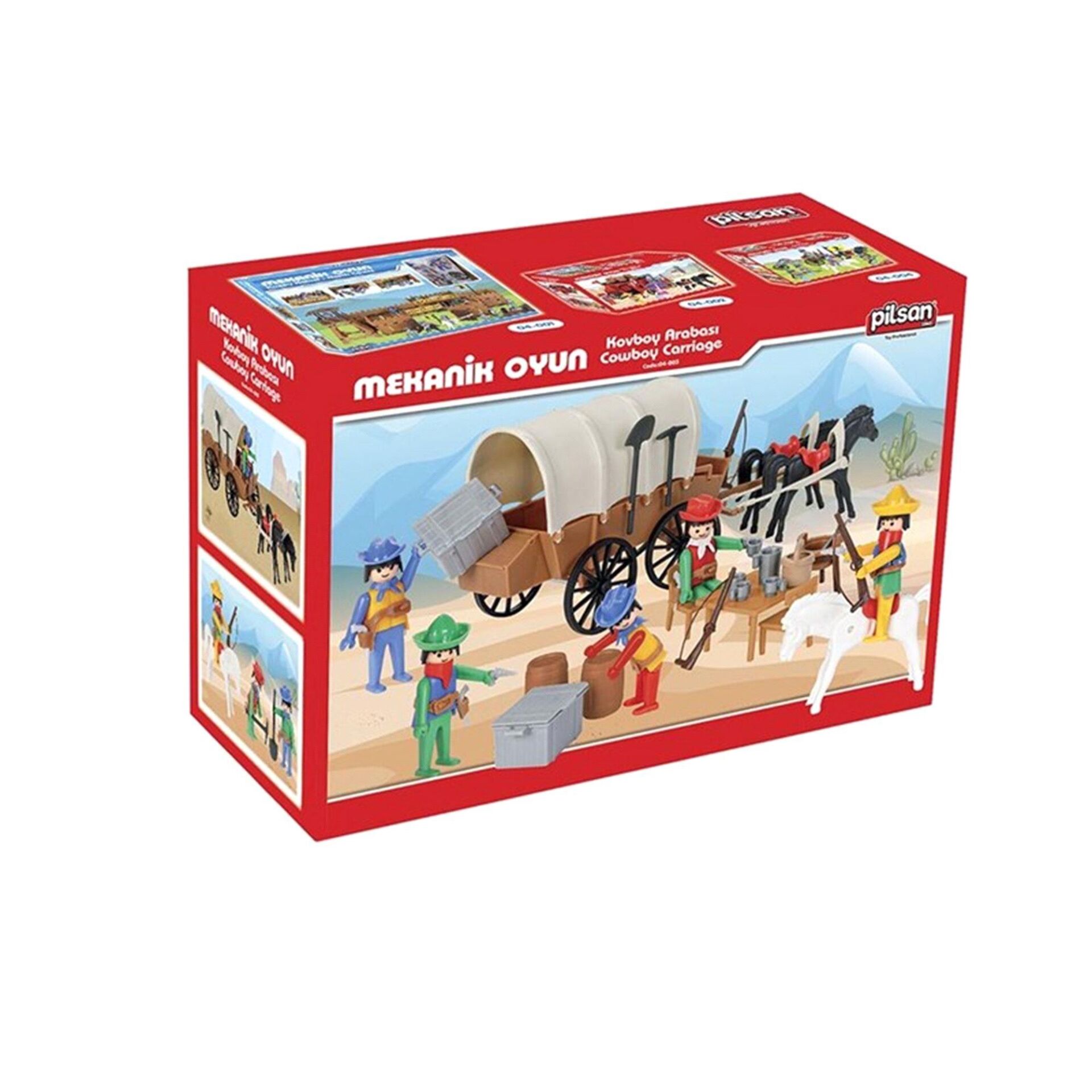 Pilsan Mini Mekanik Serisi: 3 Kovboy Arabası 04003