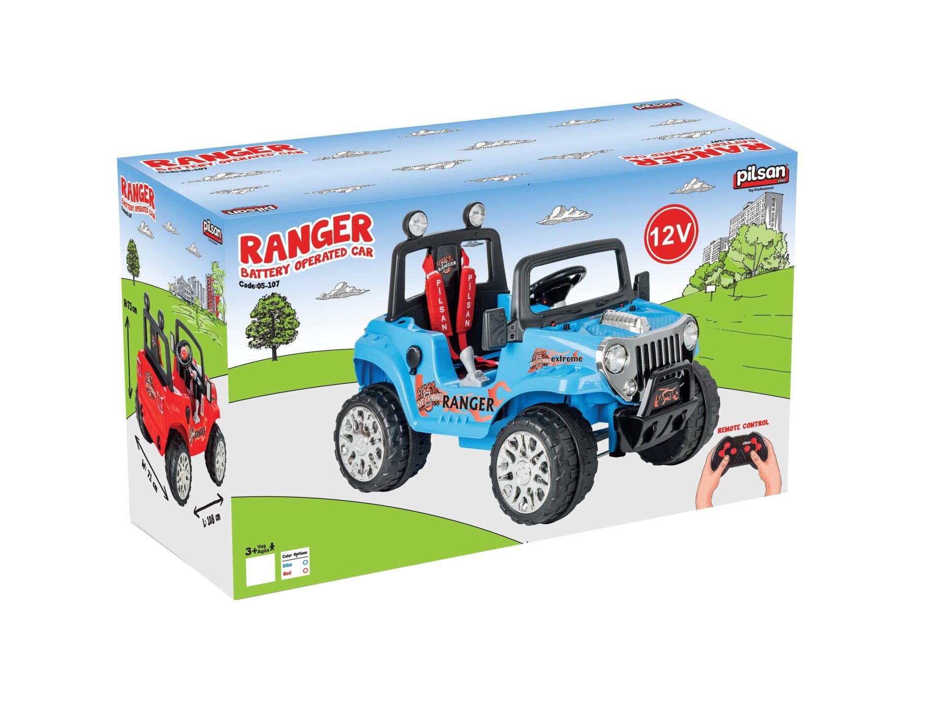 Pilsan Ranger Akülü Jeep 12 Volt Kumandalı 05107