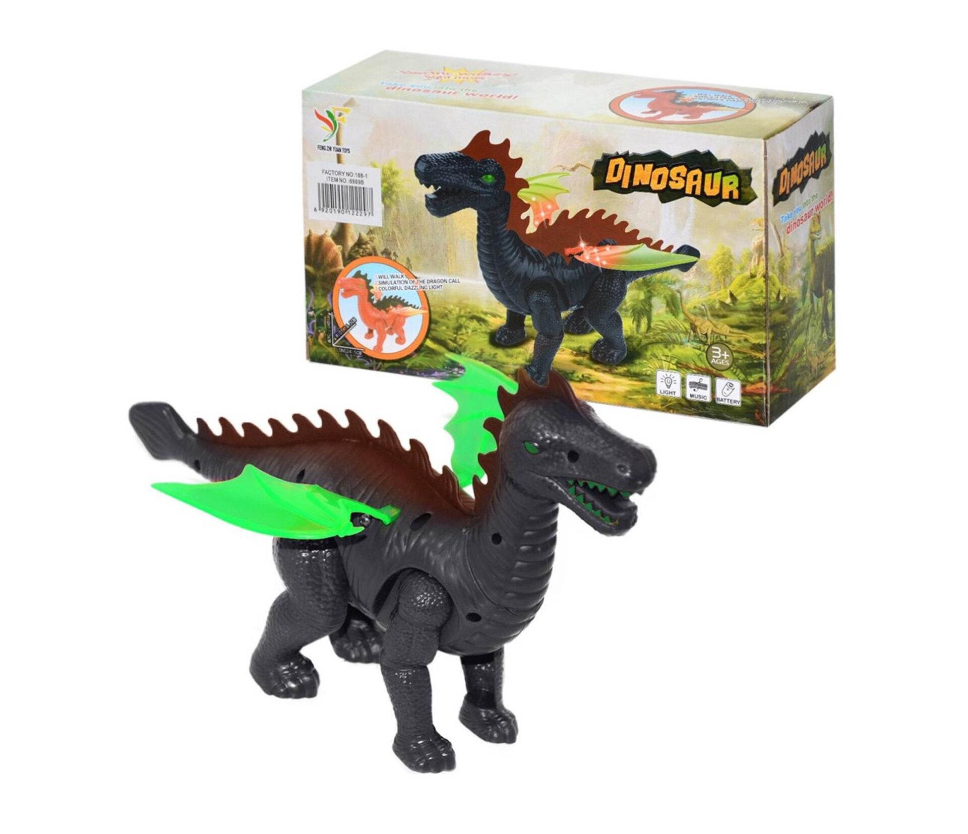 Can Toys Kutulu Pilli Işıklı Dinozor 6909B