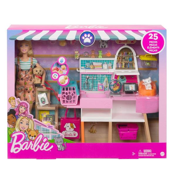 Mattel Barbie ve Evcil Hayvan Dükkanı Oyun Seti GRG90