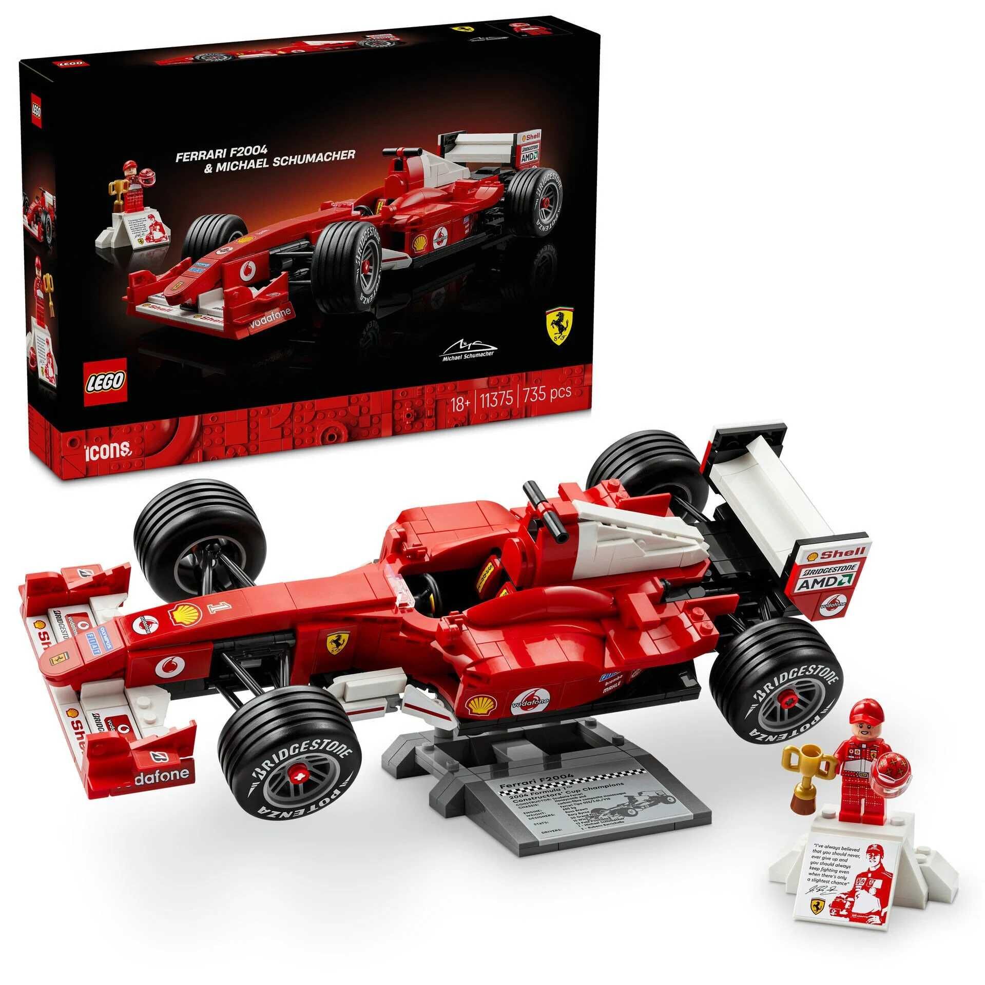 Lego Icons Ferrari F2004 ve Michael Schumacher 11375