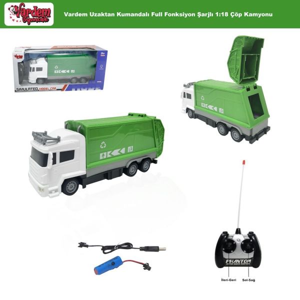Vardem 1:18 Kamyon Damperli ve Cop RG-618-6A-7A