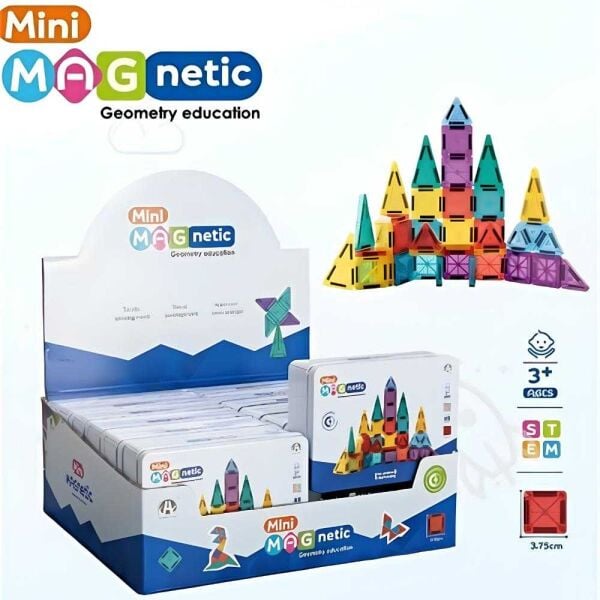 Seher Magnet Yapı Blok Seti 45 Parça Metal Kutulu
