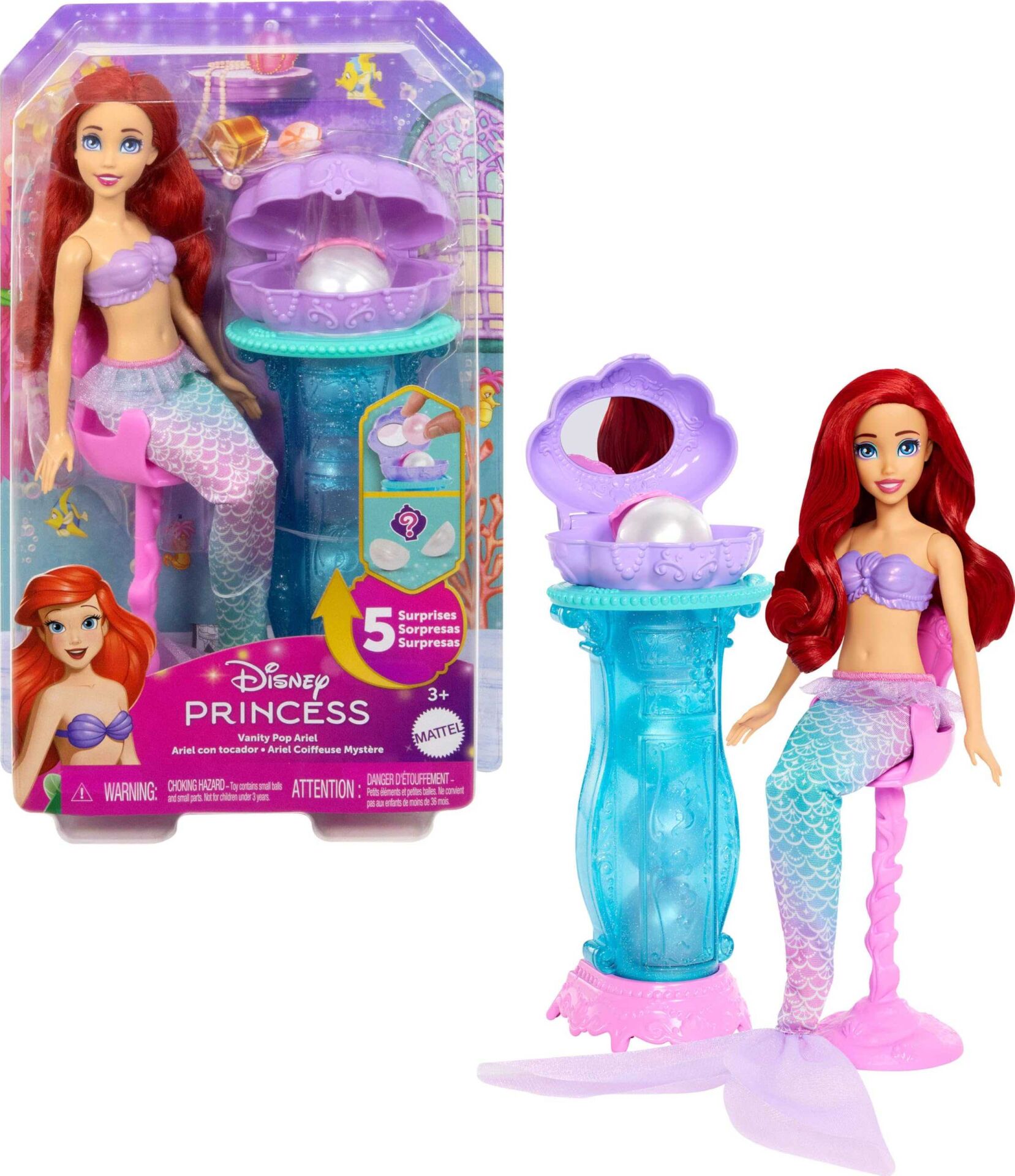 Mattel DP Vanity Pop Ariel Aksesuarları JBF86