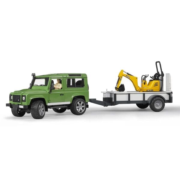 Bruder Land Rover Arazi Aracı  Jcb Mini Kazıcı BR02593
