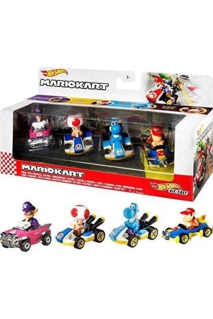 Mattel Hot Wheels Mario Kart Aracı 4'Lü Paket