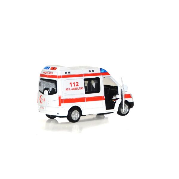 Can Toys Kutulu 8 Li Sesli Metal Ambulans CN4000