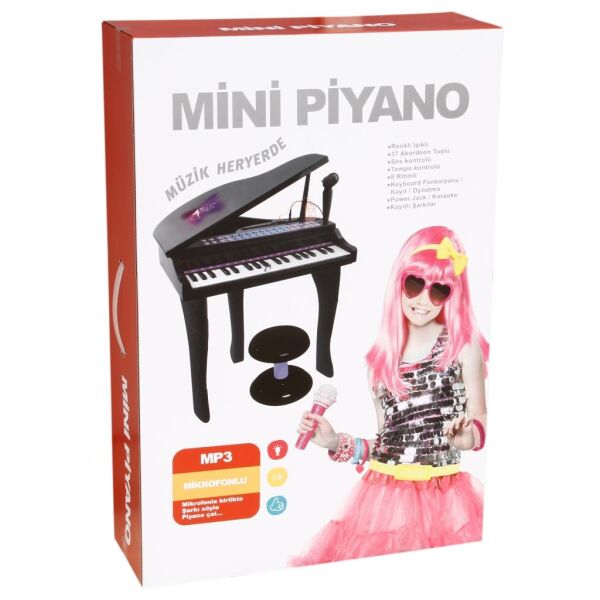 Vardem Kutulu 37 Tuş Mini Piano Siyah SM-88022