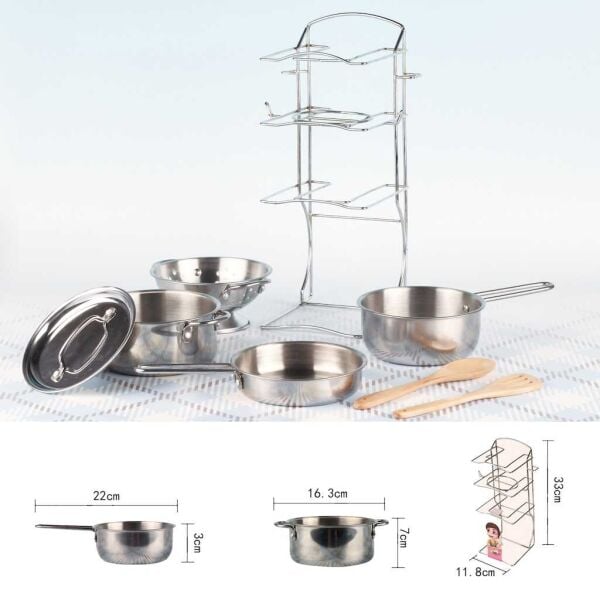 Vardem 8 Parca Raflı Celik Tencere Tava Seti ATF-6