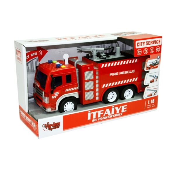 Vardem 1:16 Sürtmeli Sesli Işıklı İtfaiye WY351A-W