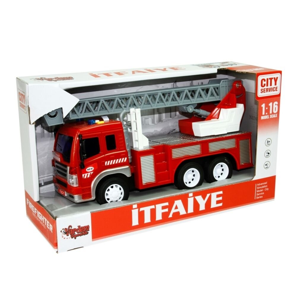 Vardem 1:16 Sürtmeli Sesli Işıklı İtfaiye WY350A-W