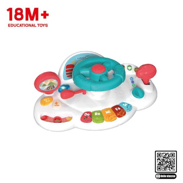 Vardem Egitici Işıklı Müzikli Bebek Direksiyonu RT