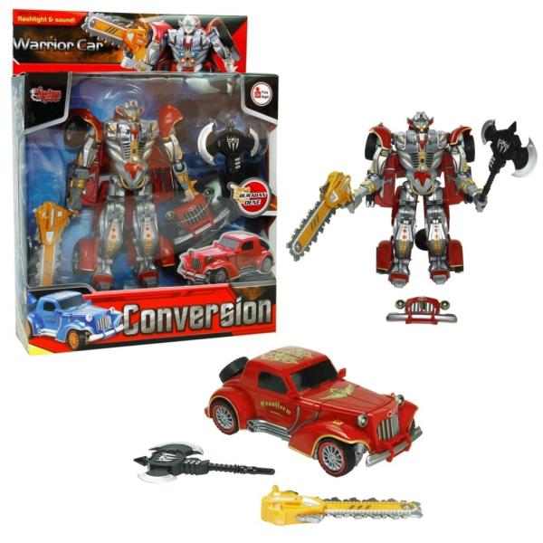 Vardem Kutulu Dönüşebilen Robot Araba Işıklı Sesli