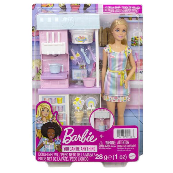 Mattel Barbie Dondurma Dükkanı Oyun Seti HCN46