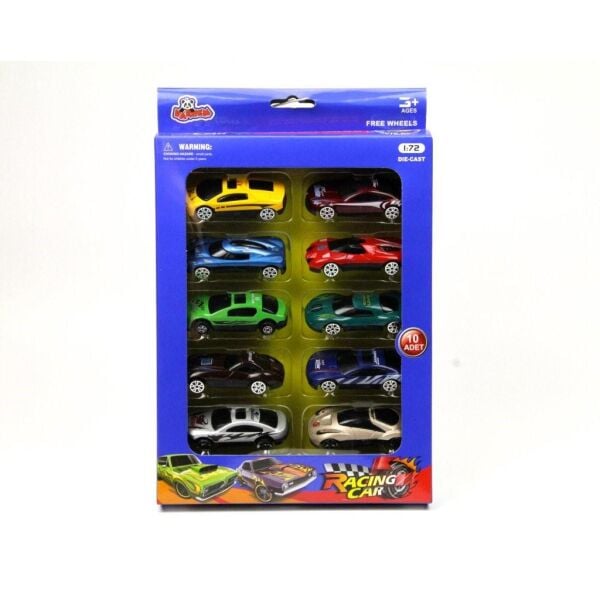 Vardem Kutulu 10Pcs 1:72 Metal Araba Seti (Die Cast) KSF-V47-10