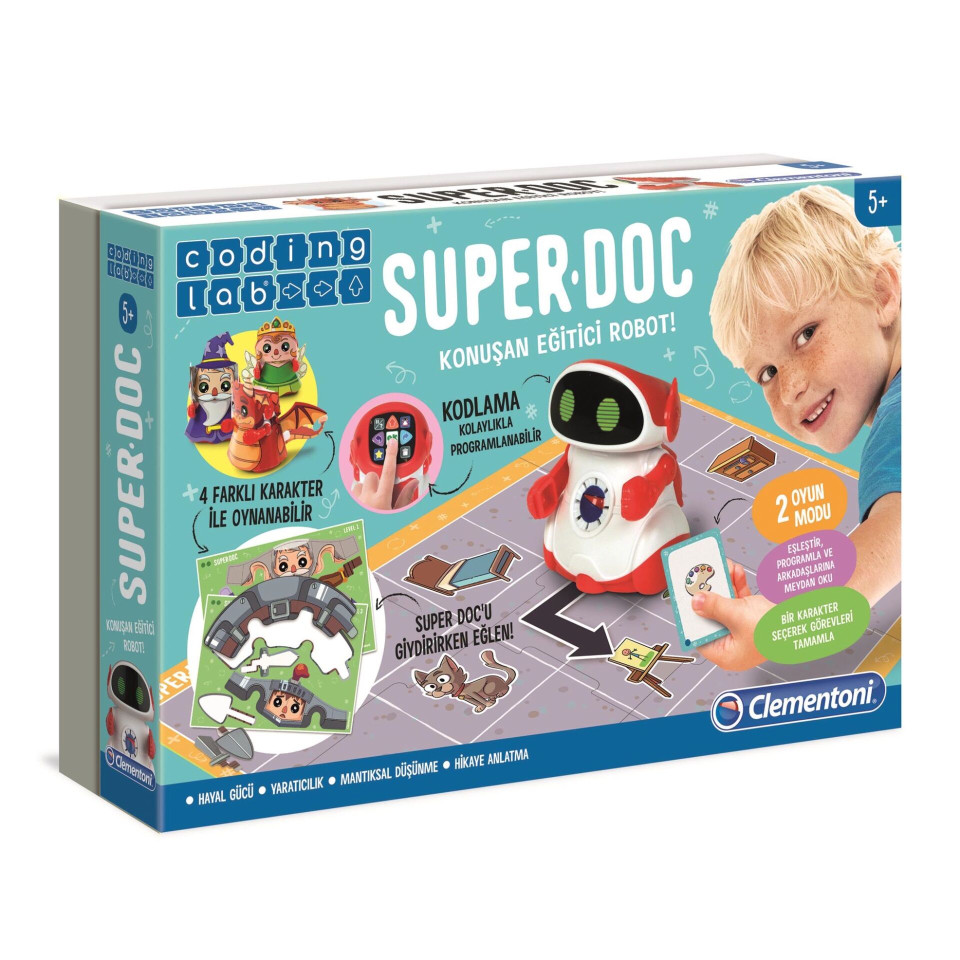 Clementoni Coding Lab Süper Doc Eğitici Konuşan Robot 64960