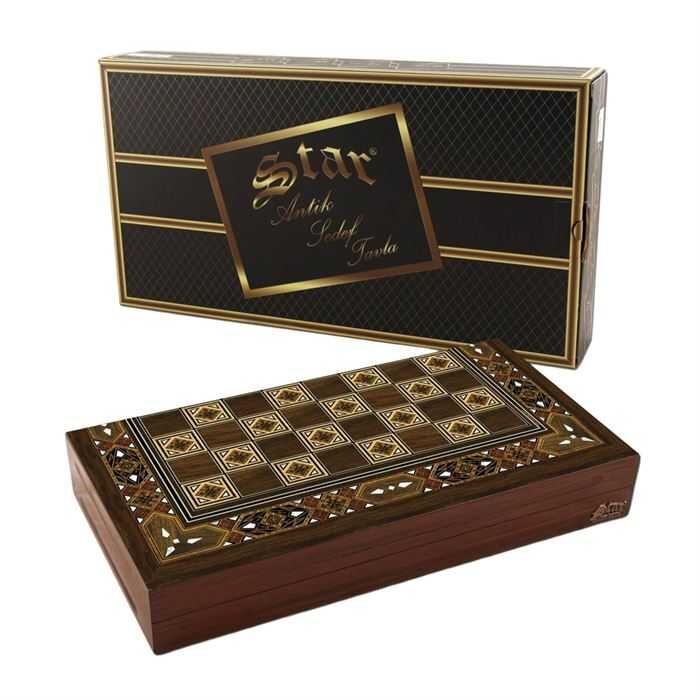 Star Okey Antik Mozaik Tavla Takımı 1020173