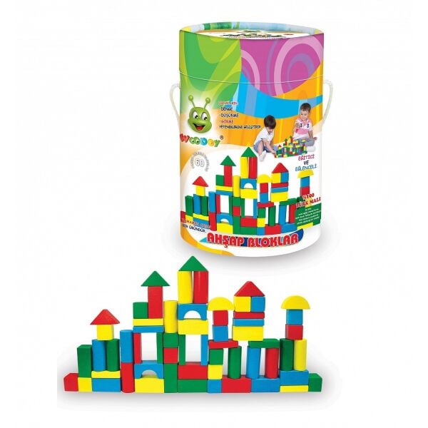 Karsan Woodoy 60 Parça Küçük Kovalı Bloklar KR017