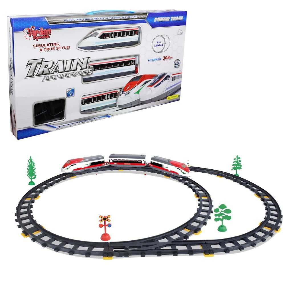 Vardem 40Pcs Isıklı 308Cm Hızlı Tren Set
