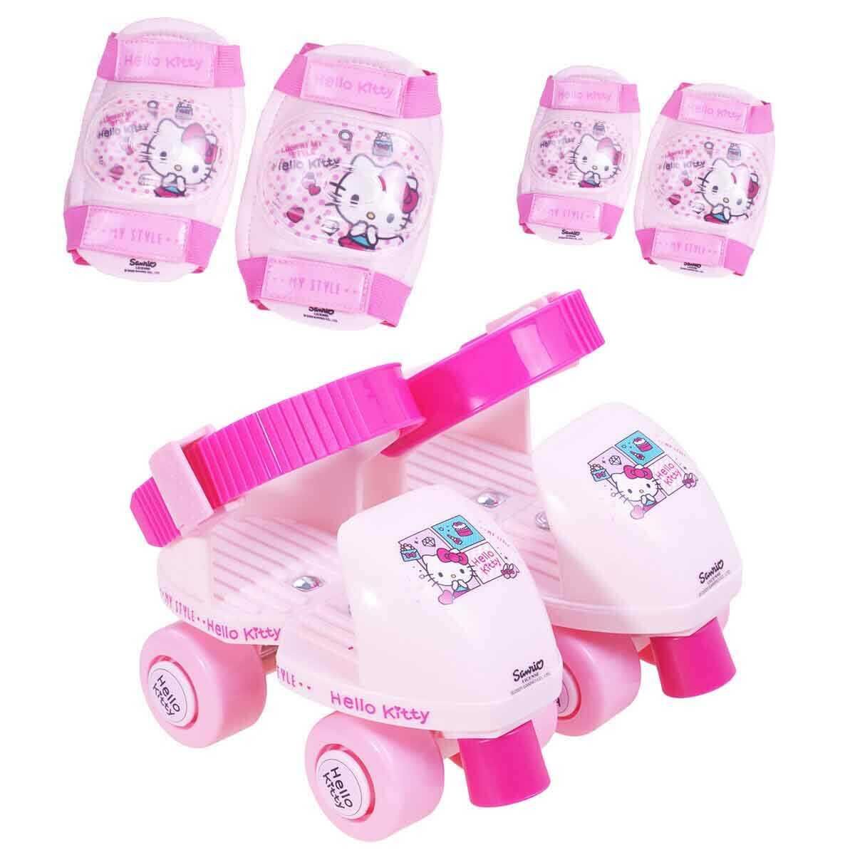 Sunman Rising Sports Hello Kitty Çantalı 4 Tekerlekli Ayarlanabilir Paten Seti
