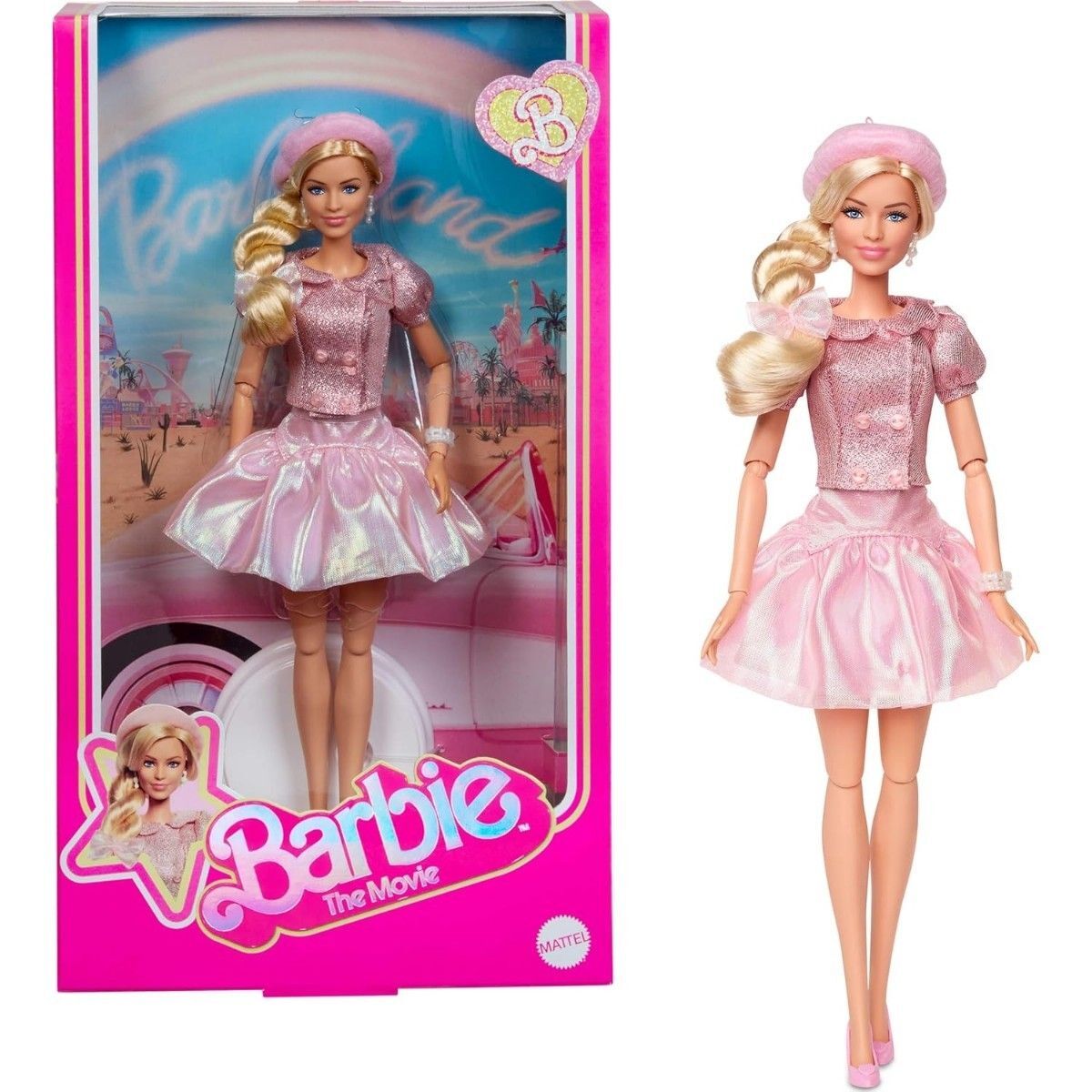 Mattel Barbie: Pembe Bereli Barbie Bebek JBJ53