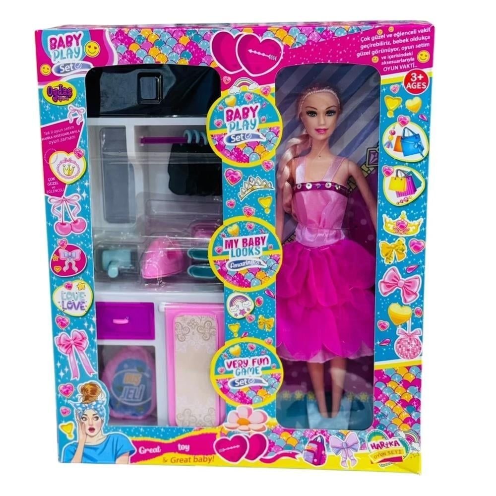 Oydaş Kutuda Ütü Masalı Dolap Bebekli 02389