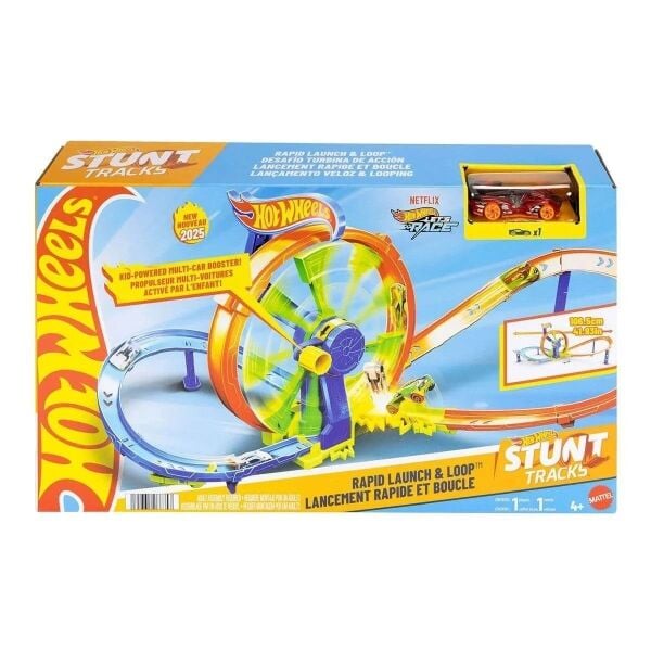 Mattel Hot Wheels Hızlı Fırlatma Döngü Parkuru JBX