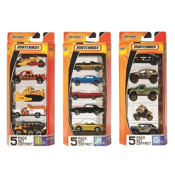 Mattel Matchbox 5 Li Araba Seti C1817