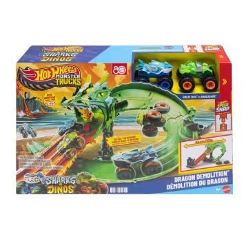 Mattel Monster Trucks Köpek Balığı ve Dinozor Kar.