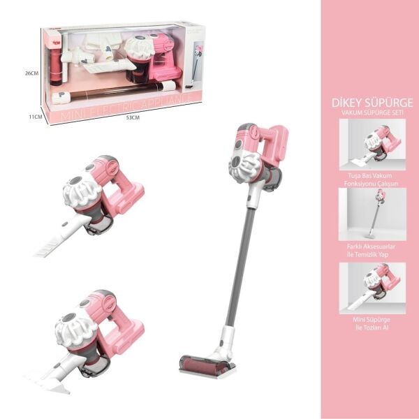 Vardem Dikey Elektrik Süpürgeli Pembe LS8803C