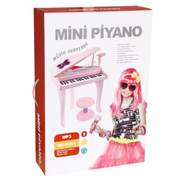 Vardem Kutulu 37 Tuş Mini Piano Pembe SM-88022