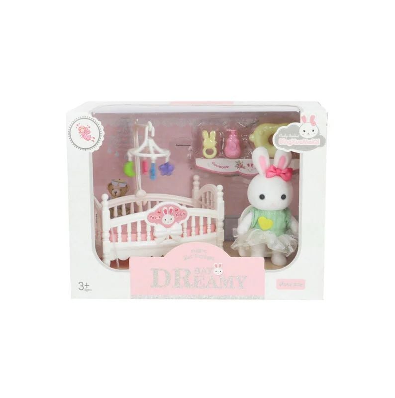 Mega Mini Tavşan Aksesuarlı Bebek Odası Set BIG203