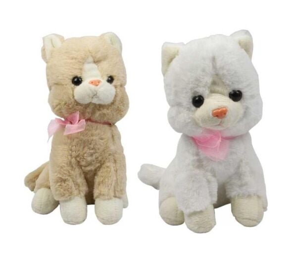Vardem 25 cm. Peluş 2 Asorti Kedi (Kurdelalı)