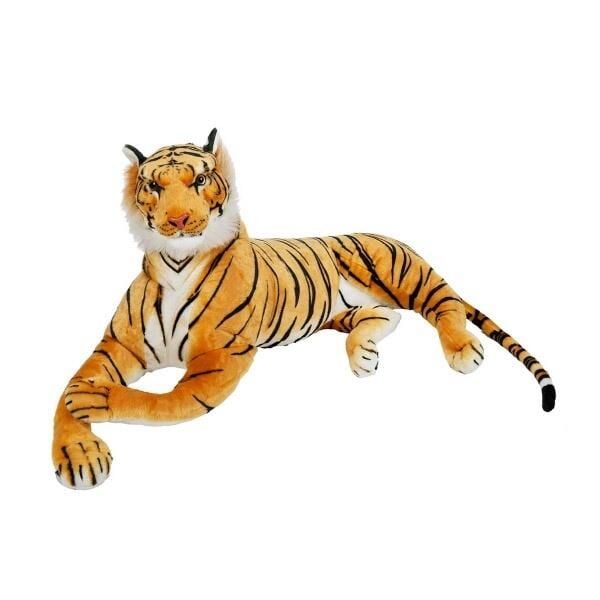 Sunman Peluş Yan Yatan Kaplan 130 Cm Kahverengi S00001392