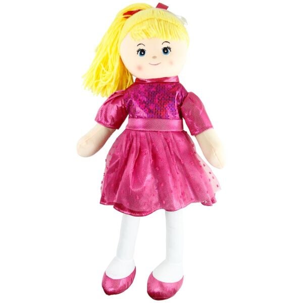 Vardem 50 cm Parlak Elbiseli Bez Bebek AY950C