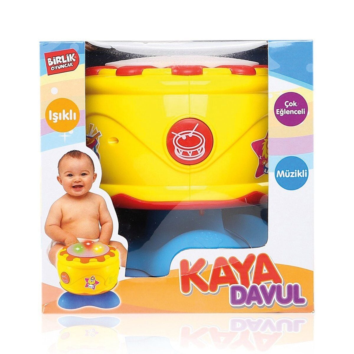 Birlik Pilli Işıklı Sesli Kaya Davul 009-01