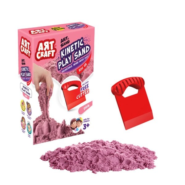 Fen Aksesuarlı Pembe Kinetik Oyun Kum 500 Gr 03688
