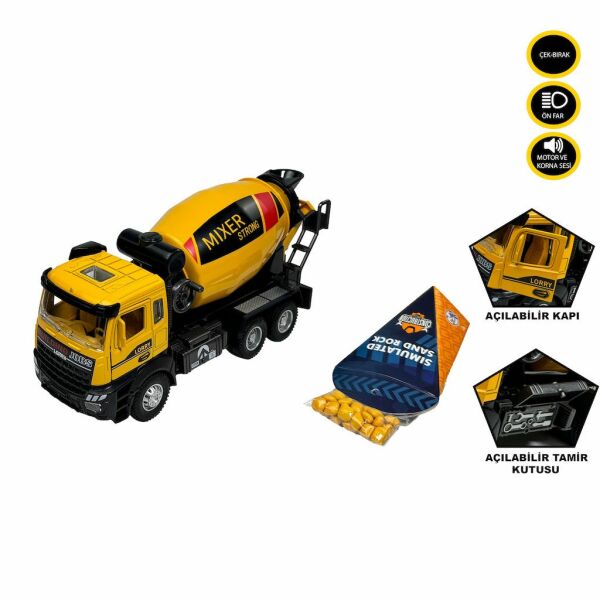 Vardem Çek Bırak 1:28 Sesli Excavator Mikser XX992